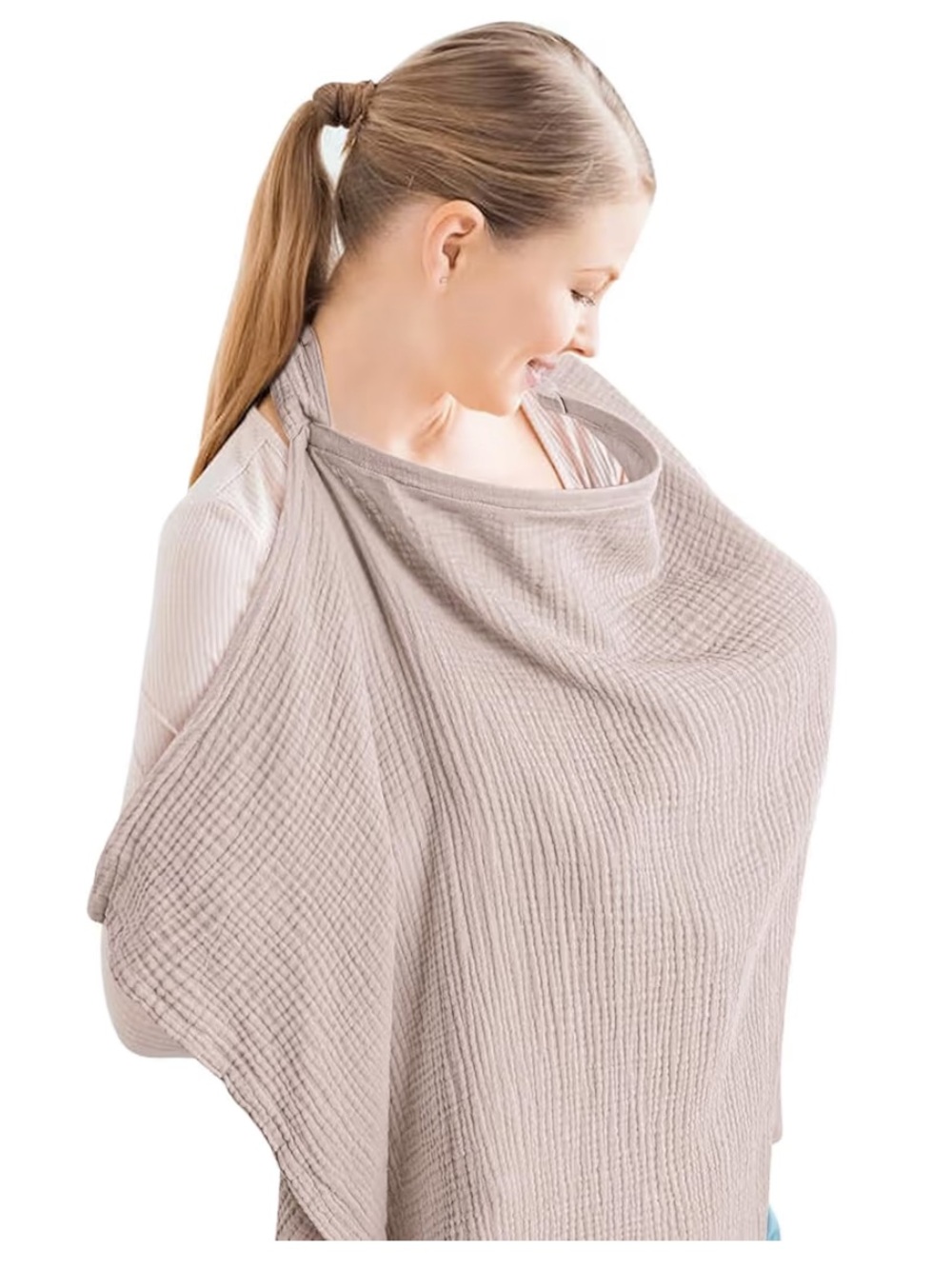 Konssy Muslin Nursing Cover Taupe